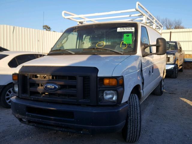 1FTNE14W49DA00729 - 2009 FORD ECONOLINE WHITE photo 2