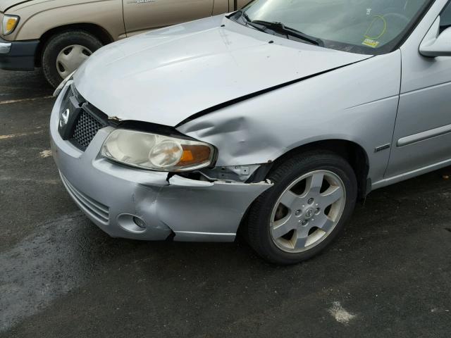 3N1CB51D16L474334 - 2006 NISSAN SENTRA 1.8 SILVER photo 9