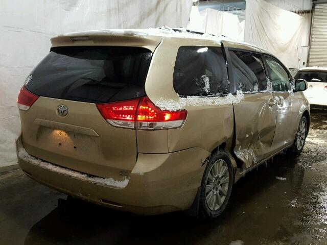 5TDDK3DC3CS032265 - 2012 TOYOTA SIENNA XLE GOLD photo 4