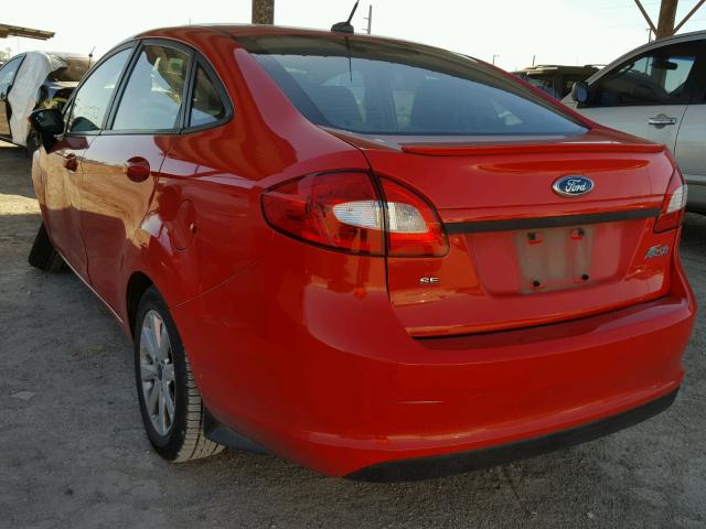 3FADP4BJ0CM115182 - 2012 FORD FIESTA SE RED photo 3