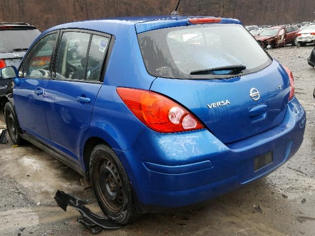 3N1BC13E67L425851 - 2007 NISSAN VERSA S BLUE photo 3