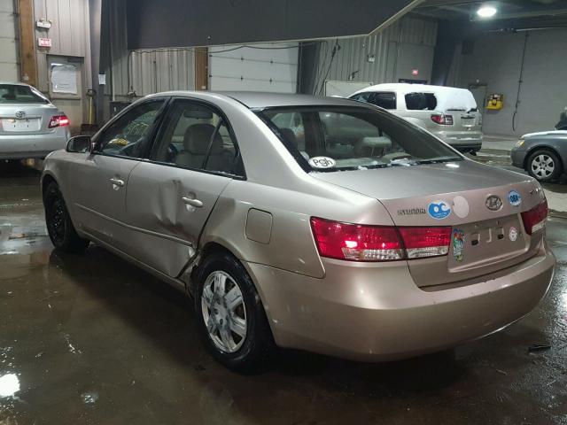 5NPET46C26H143615 - 2006 HYUNDAI SONATA GL GOLD photo 3