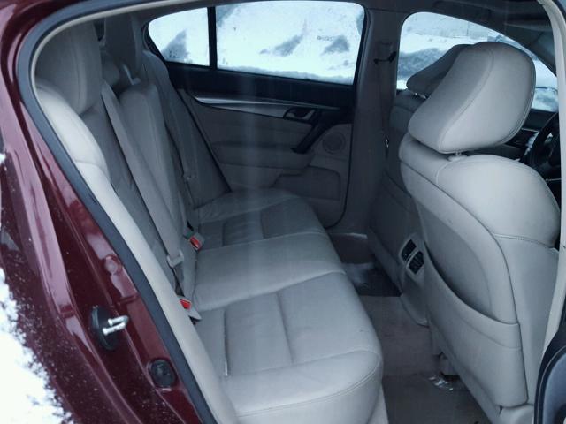 19UUA86559A021659 - 2009 ACURA TL BURGUNDY photo 6