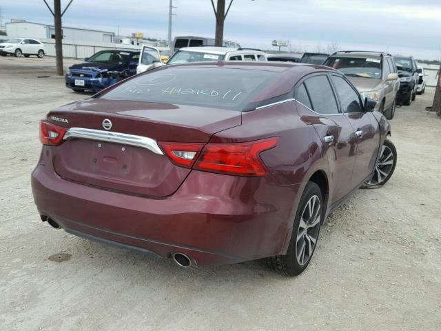 1N4AA6AP3HC408587 - 2017 NISSAN MAXIMA 3.5 MAROON photo 4