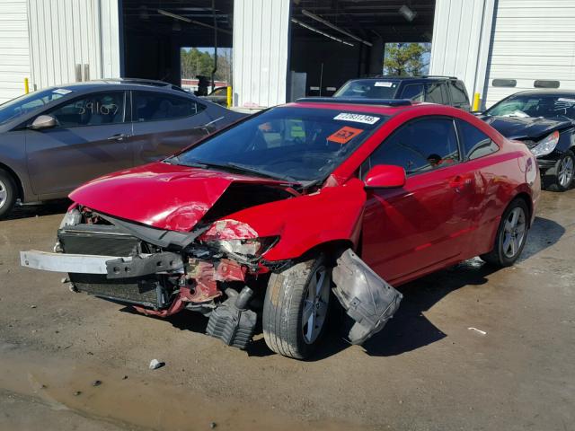 2HGFG12807H556542 - 2007 HONDA CIVIC EX RED photo 2