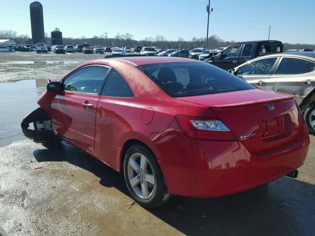 2HGFG12807H556542 - 2007 HONDA CIVIC EX RED photo 3