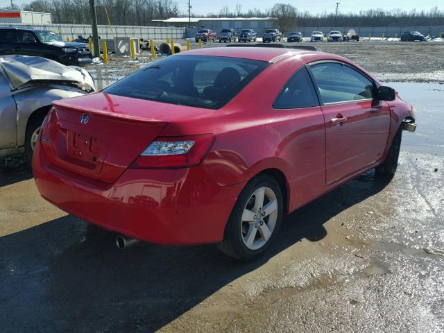 2HGFG12807H556542 - 2007 HONDA CIVIC EX წითელი ფოტო 4