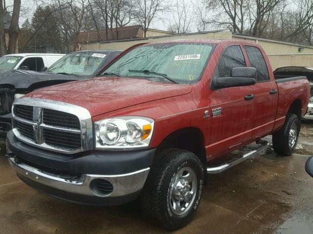 3D7KS28A28G213721 - 2008 DODGE RAM 2500 S RED photo 2