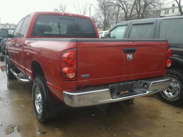 3D7KS28A28G213721 - 2008 DODGE RAM 2500 S RED photo 3