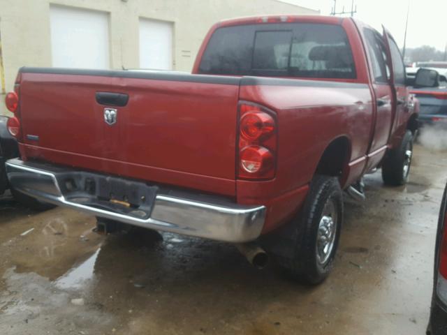 3D7KS28A28G213721 - 2008 DODGE RAM 2500 S RED photo 4