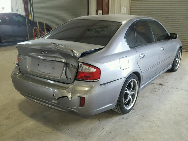 4S3BL616387222153 - 2008 SUBARU LEGACY 2.5 SILVER photo 4