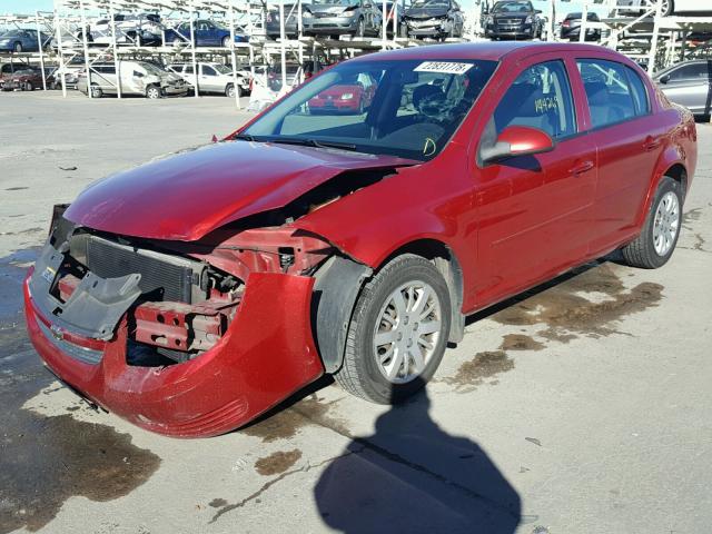 1G1AD5F53A7140859 - 2010 CHEVROLET COBALT 1LT RED photo 2