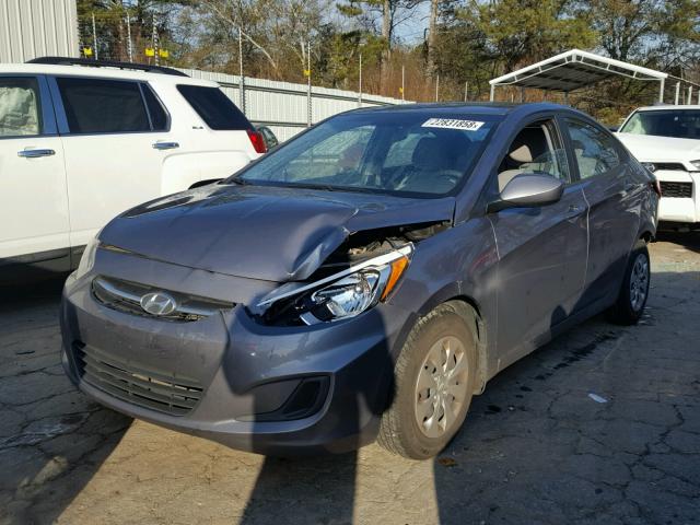 KMHCT4AE2FU925219 - 2015 HYUNDAI ACCENT GLS SILVER photo 2