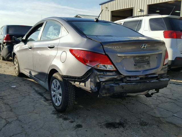 KMHCT4AE2FU925219 - 2015 HYUNDAI ACCENT GLS SILVER photo 3