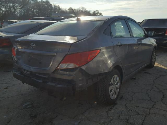 KMHCT4AE2FU925219 - 2015 HYUNDAI ACCENT GLS SILVER photo 4