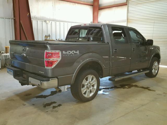 1FTFW1EF5DFC11967 - 2013 FORD F150 SUPER GRAY photo 4