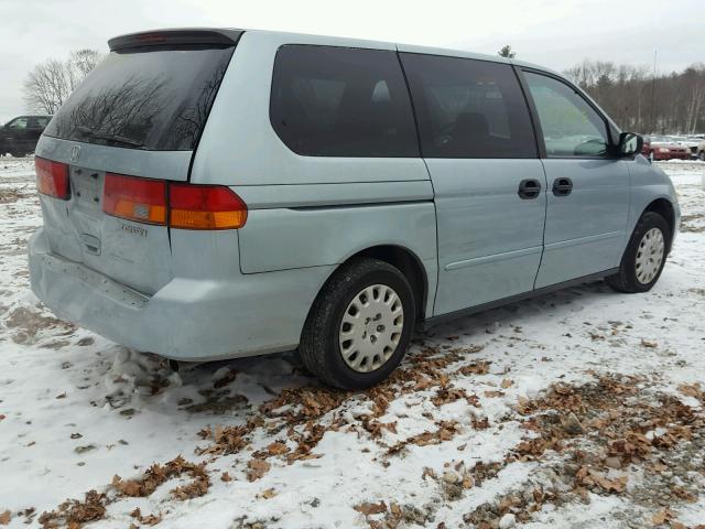 5FNRL18504B093582 - 2004 HONDA ODYSSEY LX BLUE photo 4