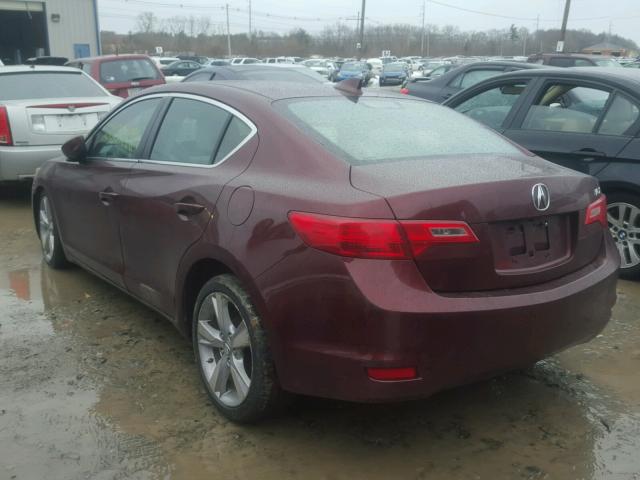 19VDE1F79DE019794 - 2013 ACURA ILX 20 TEC BURGUNDY photo 3