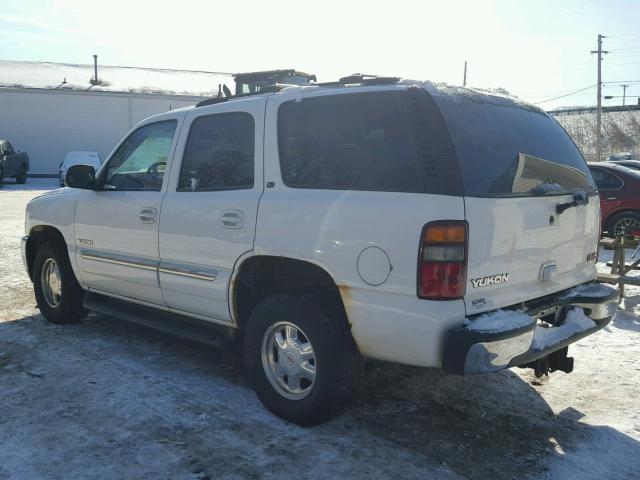 1GKEK13Z32J262077 - 2002 GMC YUKON WHITE photo 3