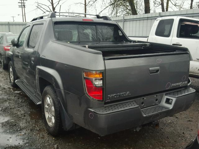 2HJYK16518H501388 - 2008 HONDA RIDGELINE GRAY photo 3