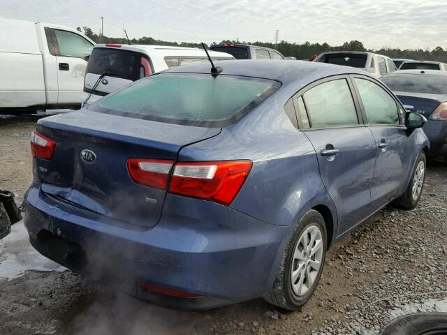 KNADM4A34G6603382 - 2016 KIA RIO LX Կապույտ լուսանկար 4