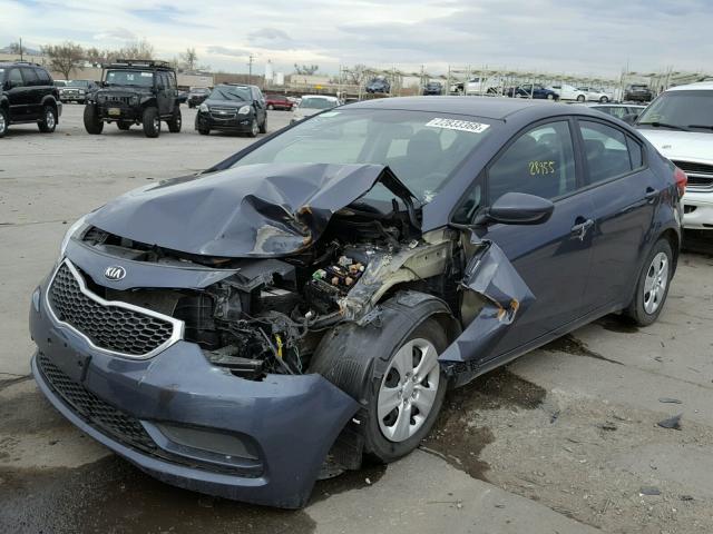 KNAFK4A65G5543546 - 2016 KIA FORTE LX GRAY photo 2