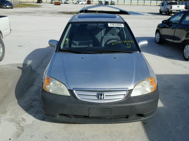 2HGES26733H533512 - 2003 HONDA CIVIC EX SILVER photo 9