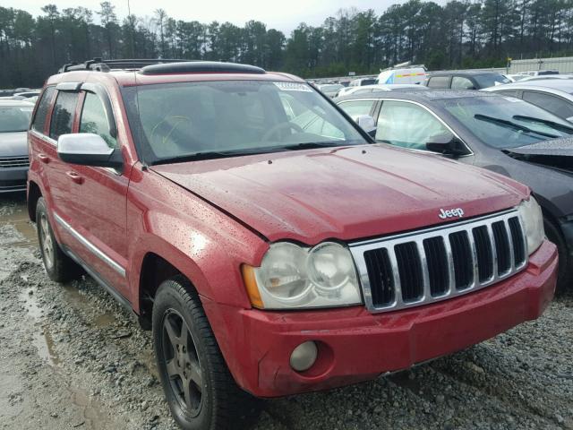 1J4HS58N75C666847 - 2005 JEEP GRAND CHER BURGUNDY photo 1