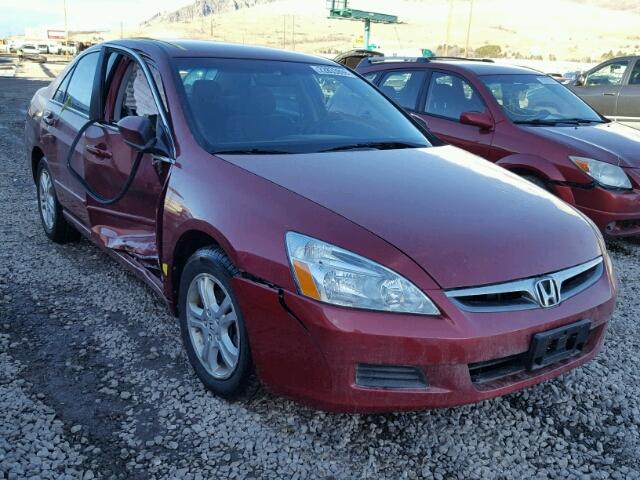 1HGCM56317A102784 - 2007 HONDA ACCORD SE MAROON photo 1