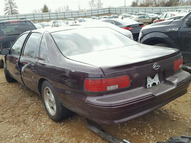 1G1BL52P2TR113593 - 1996 CHEVROLET IMPALA PURPLE photo 3