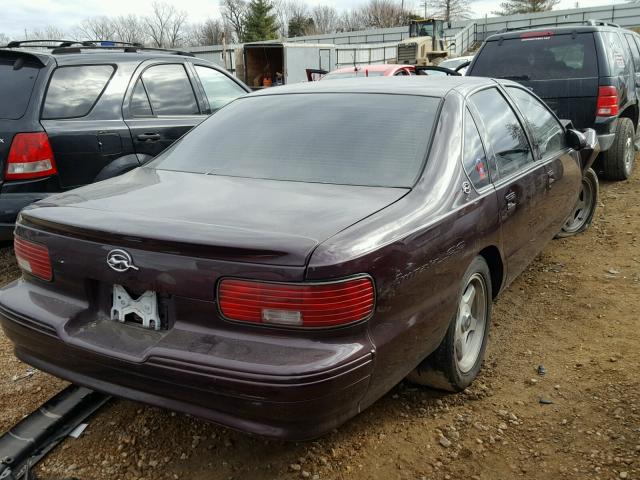 1G1BL52P2TR113593 - 1996 CHEVROLET IMPALA 紫色 照片 4