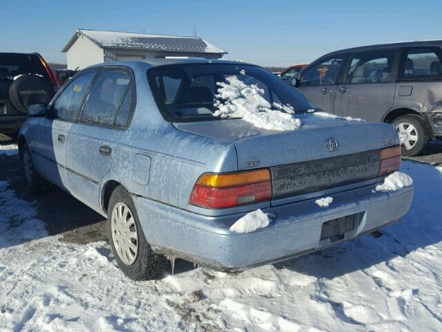 1NXAE09E0PZ039061 - 1993 TOYOTA COROLLA LE BLUE photo 3