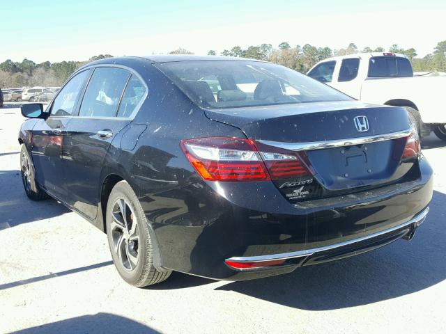 1HGCR2F33GA066614 - 2016 HONDA ACCORD LX BLACK photo 3