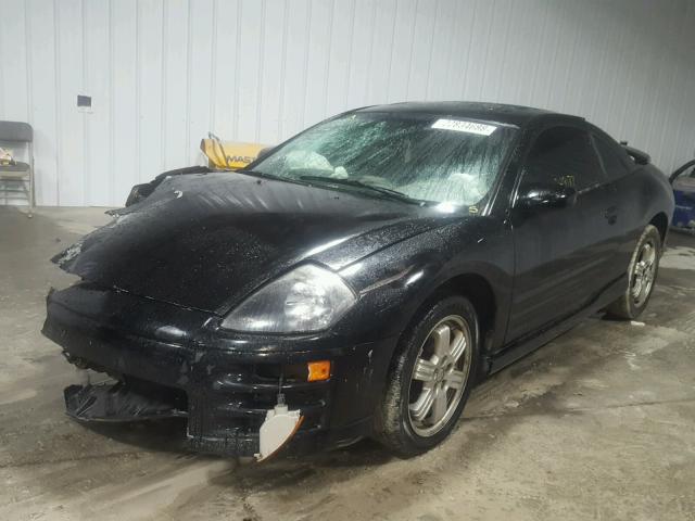 4A3AC54H61E151175 - 2001 MITSUBISHI ECLIPSE GT BLACK photo 2