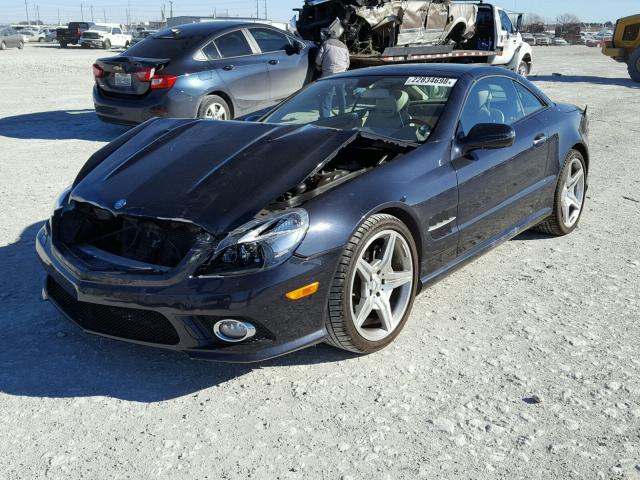 WDBSK71F89F154897 - 2009 MERCEDES-BENZ SL 550 BLUE photo 2