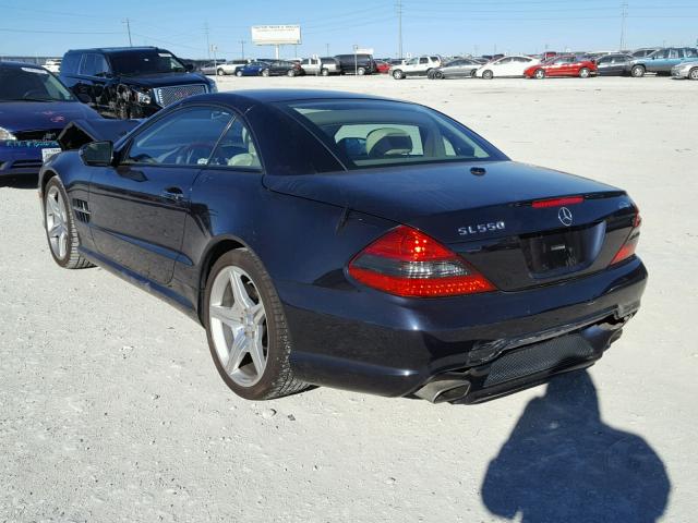 WDBSK71F89F154897 - 2009 MERCEDES-BENZ SL 550 BLUE photo 3