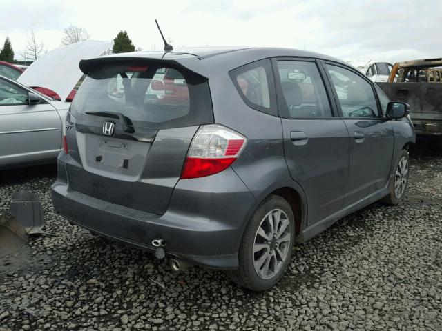 JHMGE8H51DC043165 - 2013 HONDA FIT SPORT CHARCOAL photo 4