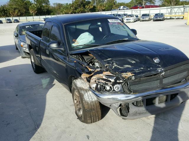 1B7GL22X11S100433 - 2001 DODGE DAKOTA BLACK photo 1