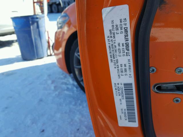 1C3CDFBA0DD302191 - 2013 DODGE DART SXT ORANGE photo 10