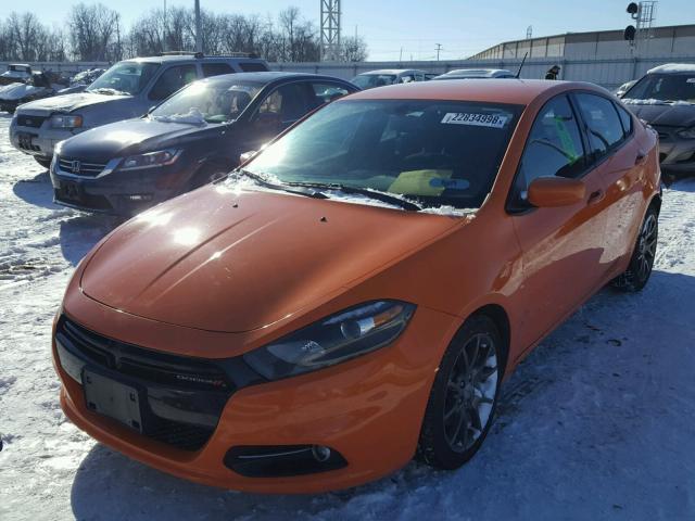 1C3CDFBA0DD302191 - 2013 DODGE DART SXT ORANGE photo 2