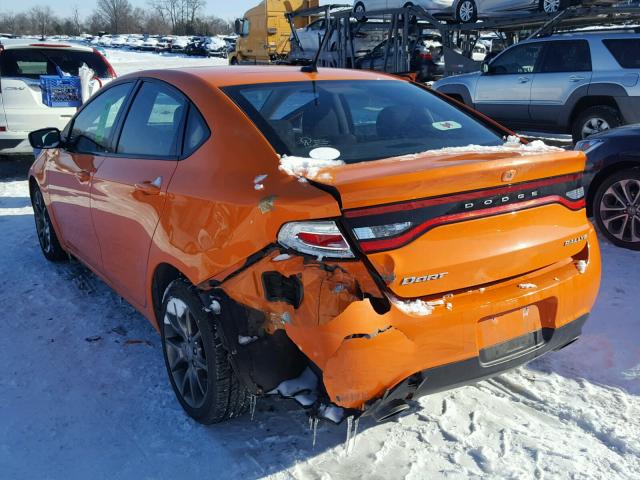 1C3CDFBA0DD302191 - 2013 DODGE DART SXT ORANGE photo 3