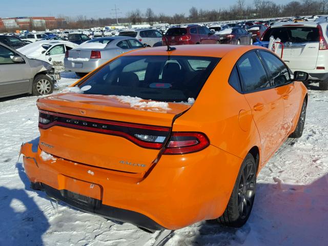 1C3CDFBA0DD302191 - 2013 DODGE DART SXT ORANGE photo 4