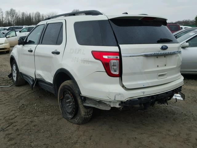 1FMHK8B82BGA22666 - 2011 FORD EXPLORER WHITE photo 3