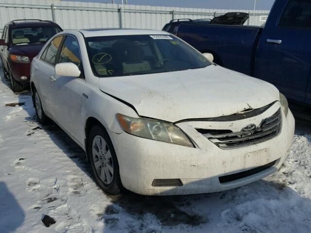 4T1BB46K39U071018 - 2009 TOYOTA CAMRY HYBR WHITE photo 1