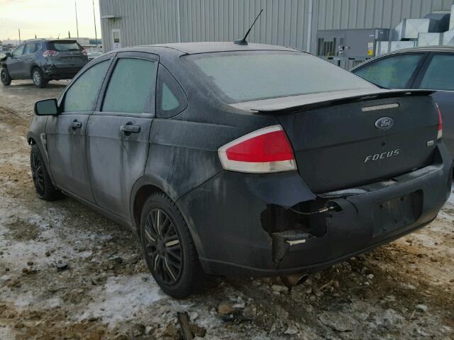 1FAHP35N18W283561 - 2008 FORD FOCUS SE BLACK photo 3