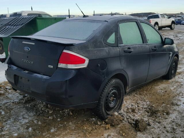 1FAHP35N18W283561 - 2008 FORD FOCUS SE BLACK photo 4