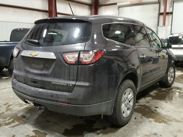 1GNKRFKD2FJ120202 - 2015 CHEVROLET TRAVERSE L BLACK photo 4