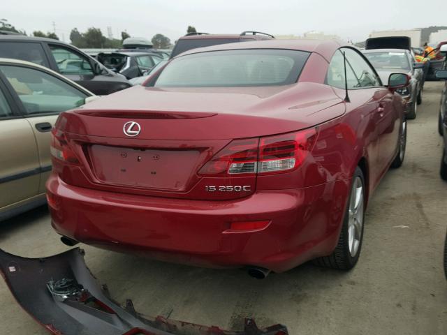 JTHFF2C29F2533378 - 2015 LEXUS IS 250 RED photo 4