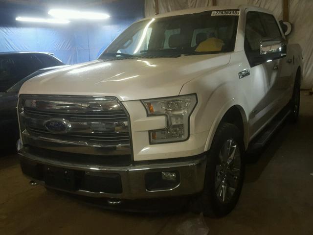 1FTEW1EG7FKD86476 - 2015 FORD F150 SUPER WHITE photo 2