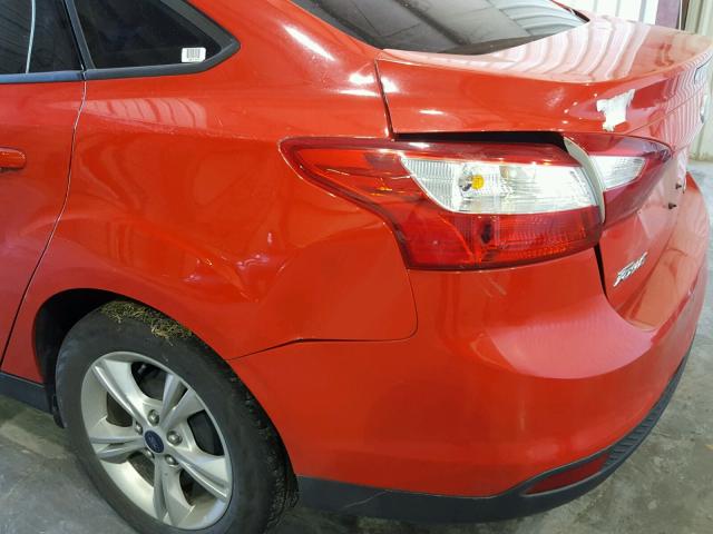 1FADP3F28DL340644 - 2013 FORD FOCUS SE RED photo 9